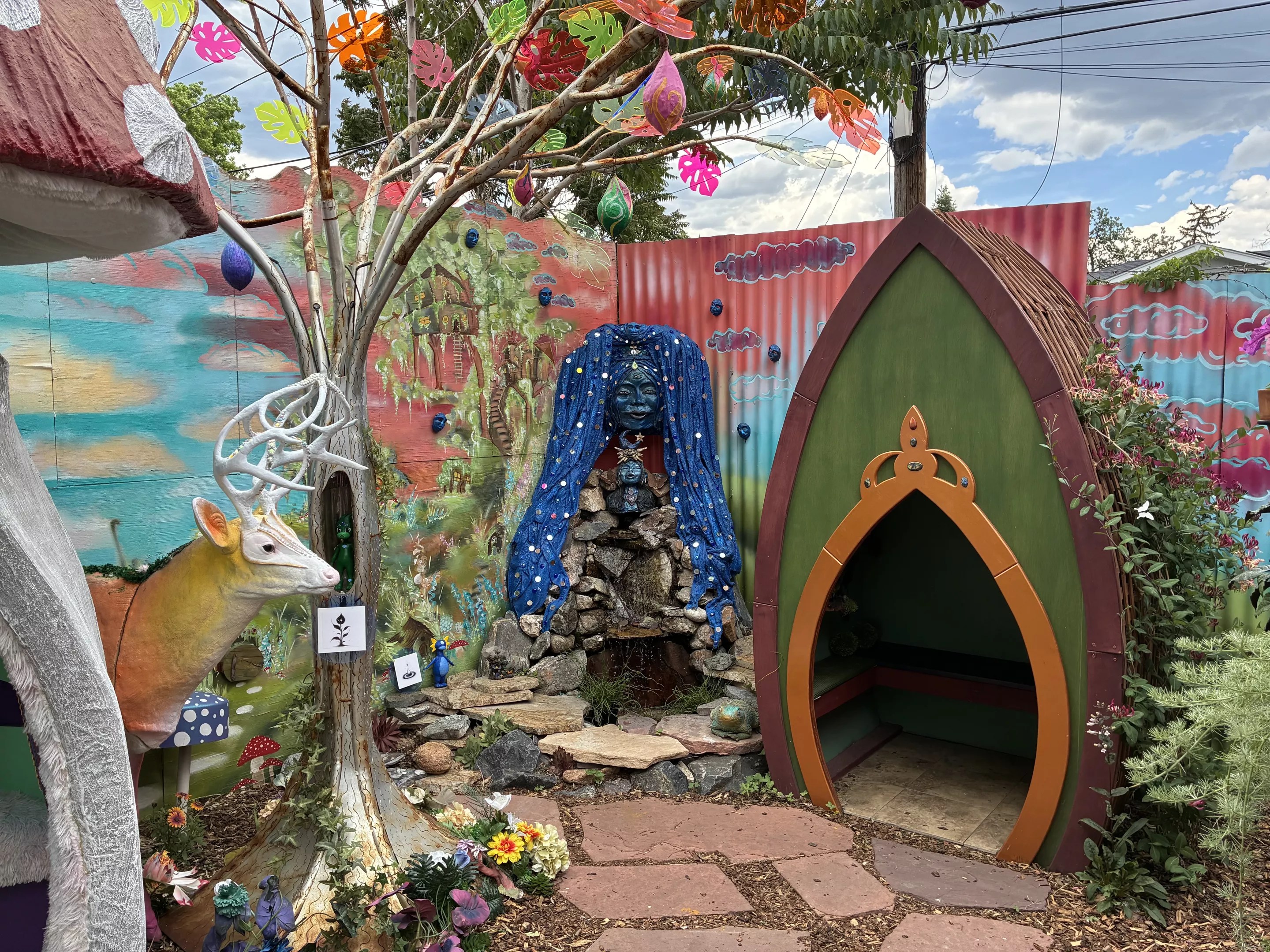 An outdoor immersive art installation.