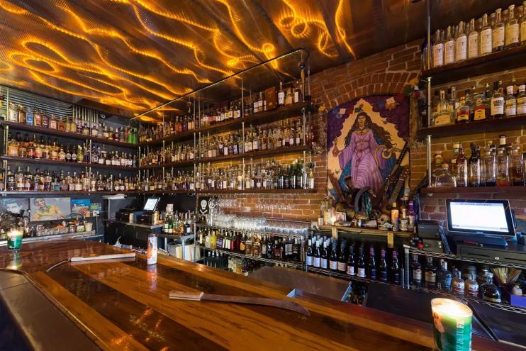 the bar at Finn's Manor